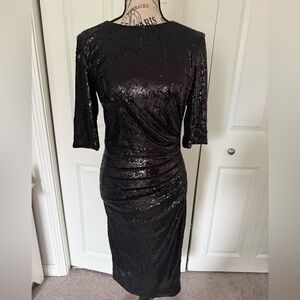 Black sequined dress
